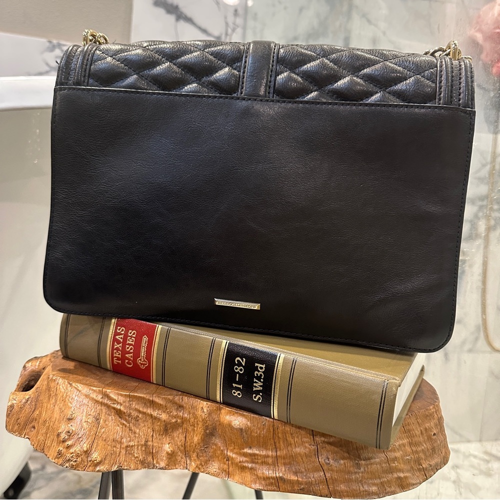 Rebecca Minkoff Love Crossbody Quilted Leather Chain Strap Turn Lock Bag - Picture 5 of 11